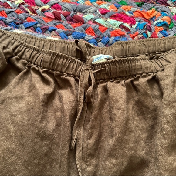Lot Of 2 Silhouettes Linen Cropped Pull On Pants Womens Plus Size 3X Black Brown - Picture 6 of 16